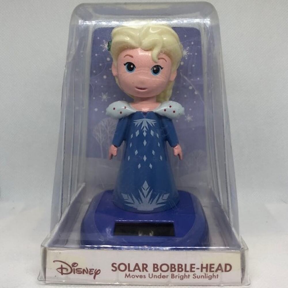 Solar Powered Dancing Bobble Head‎ Toy New - Disney Frozen~Elsa